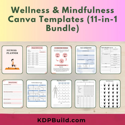 The Ultimate Wellness & Mindfulness Kit (11-in-1 Canva Bundle)